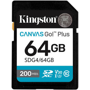 Kingston 64GB Canvas Go! Plus UHS-I SDXC Memory Card