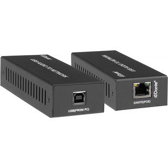 KanexPro 2-Channel USB Audio to Dante Audio Encoder with PoE
