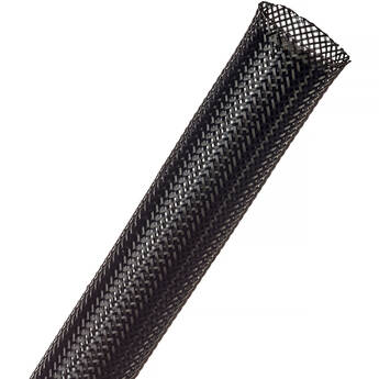 Techflex Flexo PET Cable Sleeving Wrap (0.75" Diameter, 75' Length, Black)