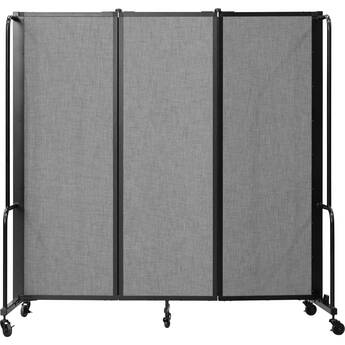 Oklahoma Sound RDB6-3PT02 3-Section Robo Room Divider (Gray, 72 x 72")