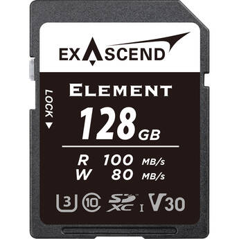 Exascend 128GB Element UHS-I SDXC Memory Card