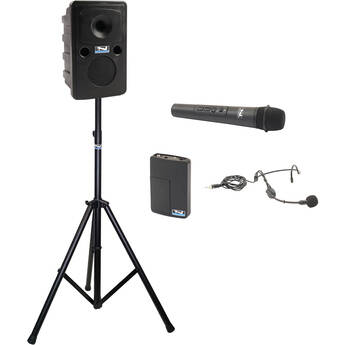 Anchor Audio Go Getter 2 System 2 with Wireless Handheld Mic, Beltpack, Headband Mic, and Speaker Stand