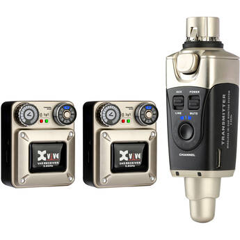 Xvive Audio U45R2 Wireless In-Ear Monitor System with Two Receivers (5.8 GHz, Silver)