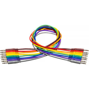 Hosa Technology Set of 8 Unbalanced Patch Cables 3.5mm TS to Same (1.5')