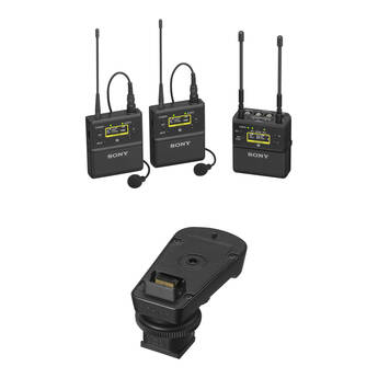Sony UWP-D27 2-Person Camera-Mount Wireless Lavalier Microphone Kit with MI Shoe Adapter (UC14: 470 to 542 MHz)