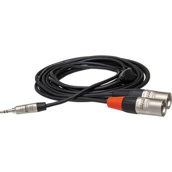 Hosa Technology Pro Stereo Breakout Cable - 3.5mm Stereo Mini to Dual 3-Pin XLR Male (10')