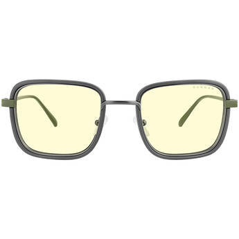 GUNNAR Fallout Vault 33 Glasses (Gunmetal & Olive Frame, Amber Lens)