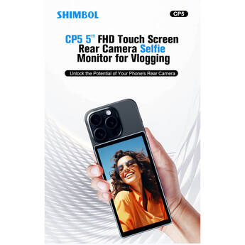 Shimbol CP5 5" Rear Smartphone Camera Monitor with Gray Magnetic Case