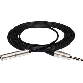 Hosa Technology REAN 1/4" TRS Male to 1/4" TRS Female Pro Headphone Extension Cable (5')