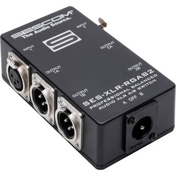 Sescom SES-XLR-RGAB2 2-Channel Balanced XLR Passive A/B Audio Switch