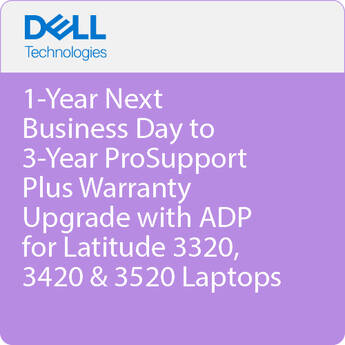 Dell 1-Year Next Business Day to 3-Year ProSupport Plus Warranty Upgrade with ADP for Laptops