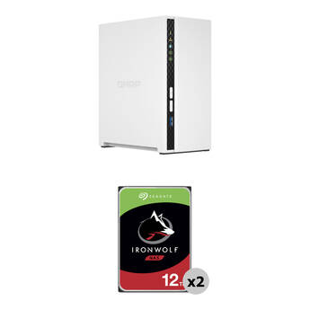 QNAP 24TB TS-233 2-Bay NAS Enclosure Kit (2 x 12TB)