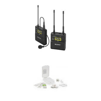 Sony UWP-D21 Camera-Mount Wireless Omni Lavalier Microphone System with White Hiding Kit (UC14: 470 to 542 MHz)