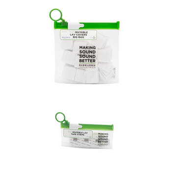 Bubblebee Industries Invisible Lav Covers Moleskin Big Bag Kit with Tape Strips (120-Pack, White)