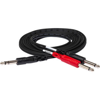 Hosa Technology Stereo 1/4" Male to (2) Mono 1/4" Male Y-Cable - 9.84' (3 m)