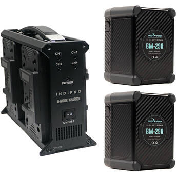 IndiPRO Tools Cinema Kit with 2 Batteries and Quad Charger (298Wh, B-Mount)