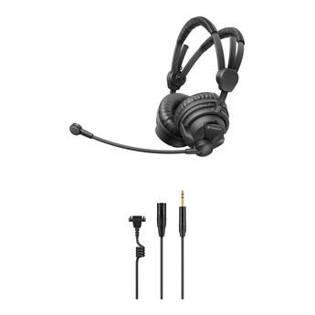 Sennheiser HME 26 Dual-Ear On-Ear Broadcast Headset with Condenser Microphone and Cable Kit