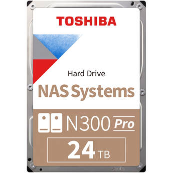 Toshiba 24TB N300 PRO 7200 rpm SATA III 3.5" Internal NAS HDD (4-Pack)
