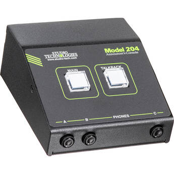 Studio Technologies Dante Compatible Announcers Console with One Dante Talkback Output