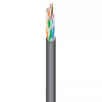 West Penn 4346A 23 AWG 4-Pair Unshielded Cat 6a Cable (1000', Black)