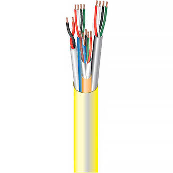 West Penn Plenum-Rated AC251822B Access Control Cable (Yellow, 1000')
