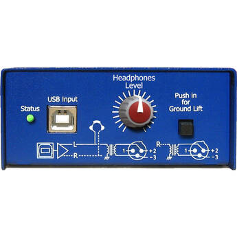 ARX Audibox USB DI HP High-Resolution USB to XLR Interface with Headphone Jack