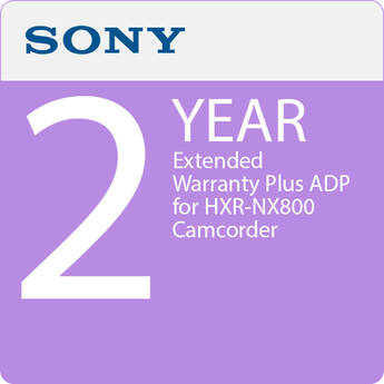 Sony 2-Year Protect Plus Commercial Extended Warranty with ADP for HXR-NX800