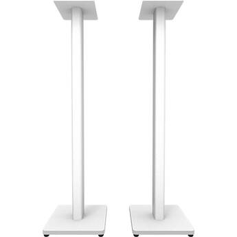 Kanto Living ST34W 34" Universal Speaker Floor Stands (White, Pair)