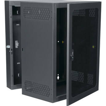 Middle Atlantic CableSafe Cabling Wall Mount Rack with Plexi Door (24" Usable Depth, 18 RU)