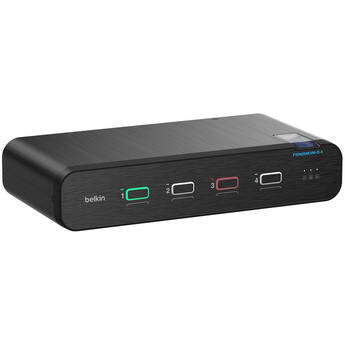 Belkin Universal 4-Port Dual-Head DisplayPort Secure KVM