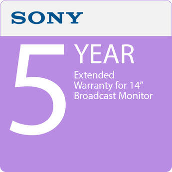 Sony 5-Year Extended Warranty for 14" Broadcast Monitor