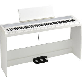 Korg B2+SP 88-Key Digital Piano with Stand and 3-Pedal System (White)