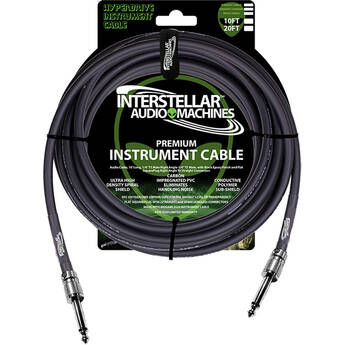 Interstellar Audio Machines Hyperdrive Premium 1/4" TS Male to 1/4" TS Male Instrument Cable (Straight to Straight, 10')