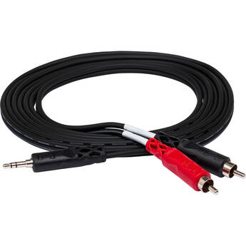 Hosa Technology Stereo Mini Male to 2 RCA Male Y-Cable (6')