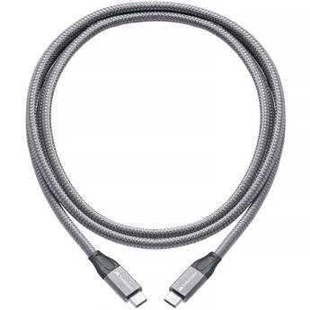 MSolutions 100W High-Speed USB-C to USB-C Cable with Braided PVC+ Jacket (6.6', Gray)