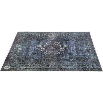 Drum N Base Vintage Persian-Style Stage Rug (6 x 5.2', Blue)