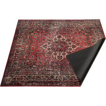 Drum N Base Vintage Persian-Style Stage Rug (7.4 x 6', Red)