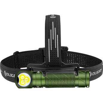 Olight Perun 3 Rechargeable Right-Angle LED Flashlight and Headband (OD Green)