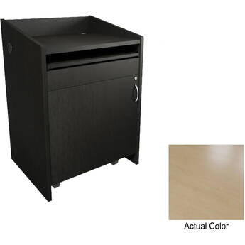 Middle Atlantic L2 Lectern/28Wx25"D/ with Connectivity and FlipShelf (Kensington Maple)