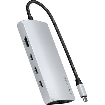 Satechi USB-C Multi-Port 8K Adapter with Ethernet V3 (Silver)