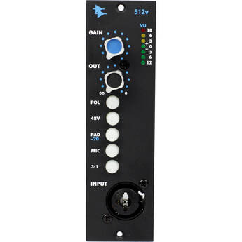 API AUDIO 512v 500-Series Mic/Line/Instrument Preamp and DI Module