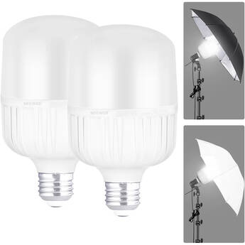 Neewer Daylight LED Light Bulb (35W, 2-Pack)