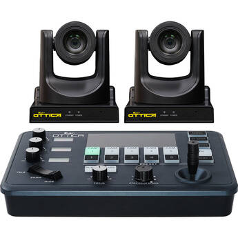 ikan OTTICA 2 x Full NDI 20x PTZ Cameras and IP Controller Bundle (Black)