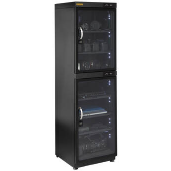 Ruggard EDC-180LT Electronic Dry Cabinet with Touchscreen Control and Dual Humidity Zones (Black, 180L)