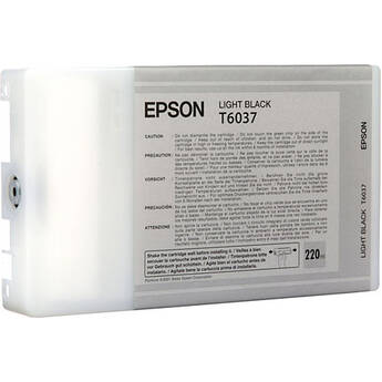 Epson T603700 Light Black UltraChrome K3 Ink Cartridge (220mL)