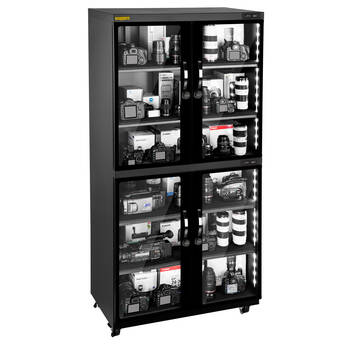 Ruggard EDC-600LT Electronic Dry Cabinet with Touchscreen Control and Dual Humidity Zones (Black, 600L)