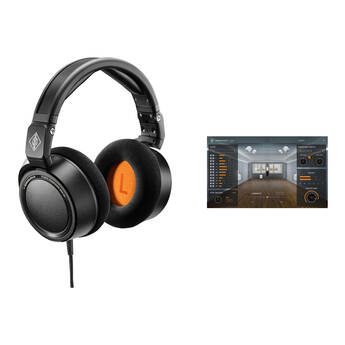 Neumann NDH 20 Black Edition Closed-Back Studio Headphones with Binaural Monitoring Plug-In Kit