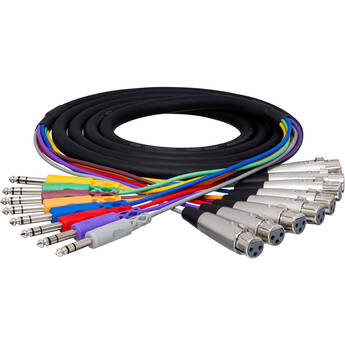 Hosa Technology STX805F 8-Channel 1/4" Phone to 3-Pin XLR Snake Cable - 16.4' (5 m)