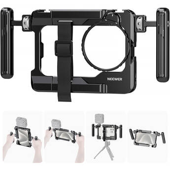 Neewer PA017 Universal Handheld Smartphone Cage with 67mm Filter Adapter