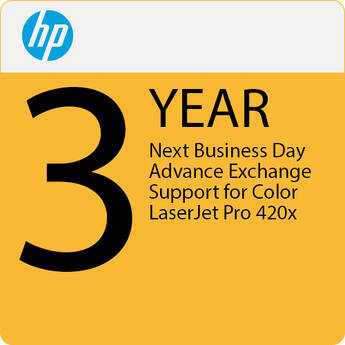 HP 3-Year Next Business Day Advance Exchange Support for Color LaserJet Pro 420x